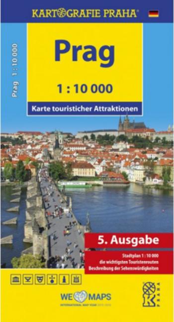 Prag - Karte touristischer Attraktionen /1:10 tis.