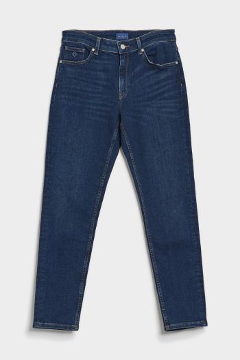 DŽÍNY GANT D1. FARLA CROPPED JEANS DARK BLUE WORN IN