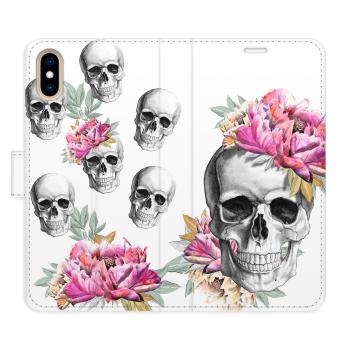 Flipové pouzdro iSaprio - Crazy Skull - iPhone X/XS