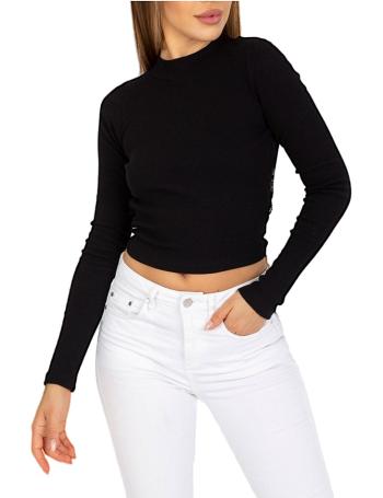 černý crop top s holými zády vel. L