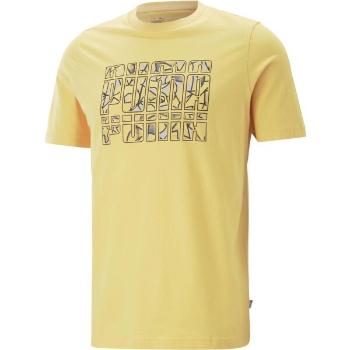 Puma GRAPHICS SUMMER TEE Pánské triko, žlutá, velikost