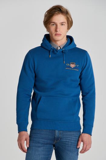 MIKINA GANT MEDIUM ARCHIVE SHIELD HOODIE LAKE BLUE