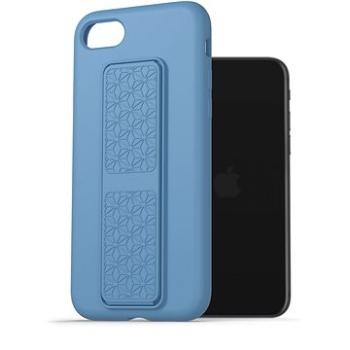 AlzaGuard Liquid Silicone Case with Stand pro iPhone 7 / 8 / SE 2020 / SE 2022 modré (AGD-PCSS0001L)