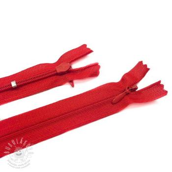 Zip skrytý nastavitelný 60 cm red