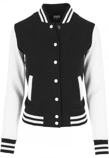 Urban Classics Ladies 2-tone College Sweatjacket blk/wht - S