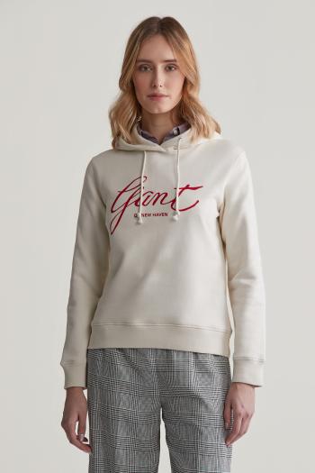 MIKINA GANT REG SCRIPT HOODIE CREAM