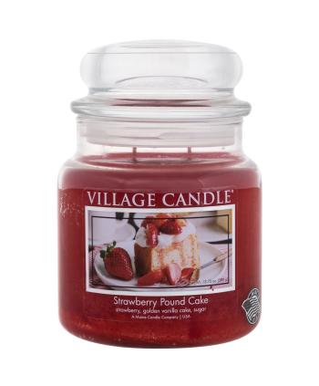 Village Candle Vonná svíčka ve skle Strawberry Pound Cake 389 g