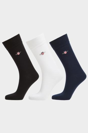 PONOŽKY GANT SHIELD SOCKS 3-PACK BLACK