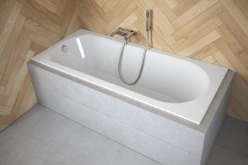 BESCO - Obdĺžniková vaňa INTRICA SLIM - Nožičky k vani - Bez nožičiek, Rozmer vane - 160 × 75 cm VANINTRICA160SL