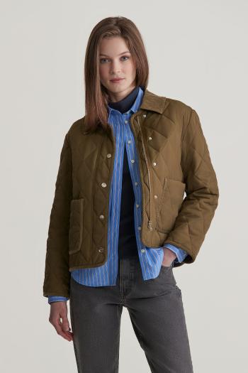 BUNDA GANT QUILTED JACKET WITH CORD DETAILS DARK CACTUS