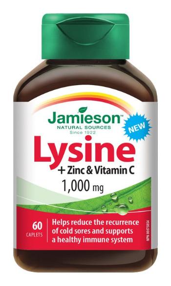 Jamieson Lysin 1000 mg se zinkem a vitaminem C 60 tablet