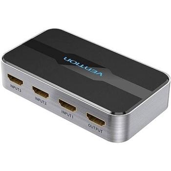 Vention 3 In 1 Out HDMI Switcher Gray Aluminium Alloy Type (AFOH0)