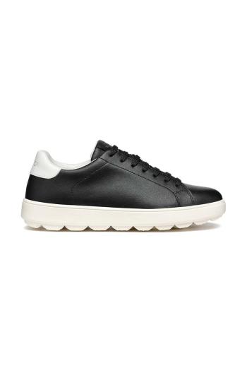 Kožené sneakers boty Geox D SPHERICA ECUB-1 černá barva, D45WEA 0009B C0127