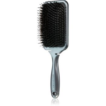 BrushArt Hair Boar bristle paddle hairbrush kefa na vlasy so štetinami z diviaka Metallic Black 1 ks