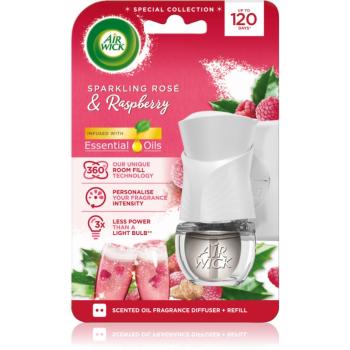 Air Wick Electric Sparkling Rose & Raspberry elektrický osvěžovač vzduchu s náplní 19 ml