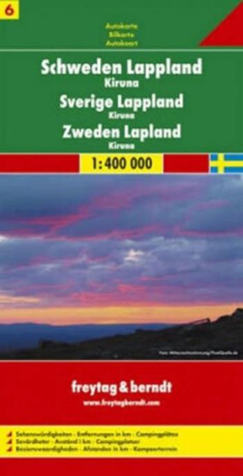 AK 06612 Švédsko 6. Laponsko Kiruna 1:400 000 / automapa