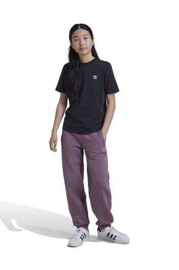 Dětské tepláky adidas Originals BOYFRIEND PANTS fialová barva, hladké, IX7644