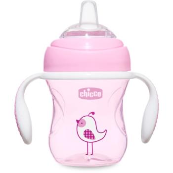 Chicco Transition tréninkový hrnek s držadly 4m+ Pink 200 ml