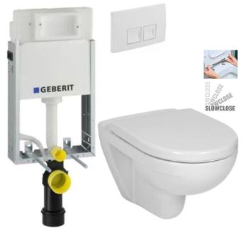 GEBERIT KOMBIFIXBasic vč. bílého  tlačítka DELTA 50 + WC JIKA LYRA PLUS + SEDÁTKO DURAPLAST SLOWCLOSE 110.100.00.1 50BI LY5