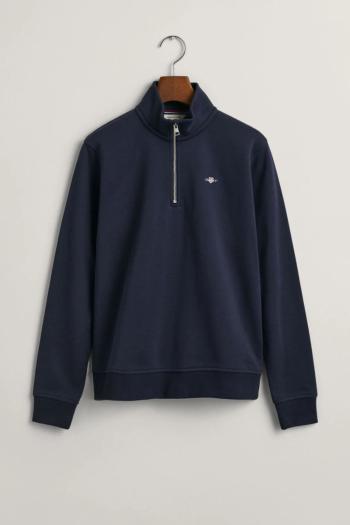 MIKINA GANT SHIELD HALF ZIP SWEATSHIRT EVENING BLUE
