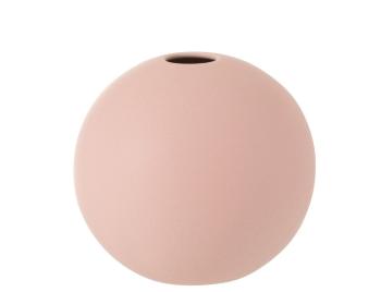 Světle růžová keramická kulatá váza Matt Pink S - 12*12*11,5 cm 1112