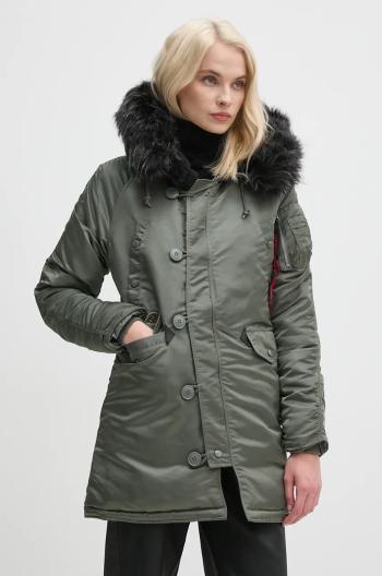 Bunda Alpha Industries N-3B VF 59 Wmn dámská, zelená barva, zimní, 113007