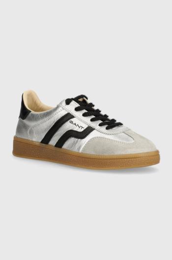 Kožené sneakers boty Gant Cuzima stříbrná barva, 29531664 G803