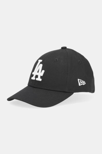 Dětská bavlněná kšiltovka New Era LOS ANGELES DODGERS černá barva, s aplikací, 12745562