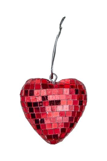 Ozdobný přívěsek Rice Small Heart Disco Ball