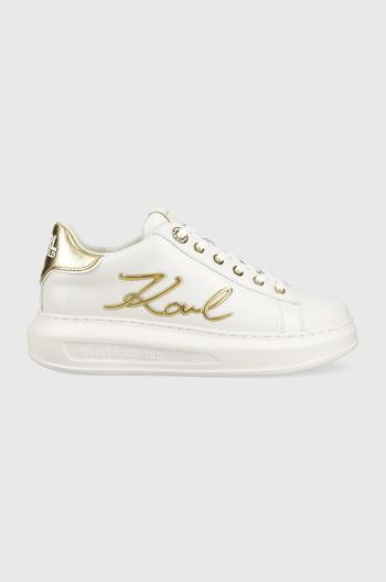 Kožené sneakers boty Karl Lagerfeld KAPRI bílá barva, KL62510A