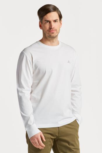 TRIČKO GANT D1. SLIM MERC JERSEY LS T-SHIRT WHITE