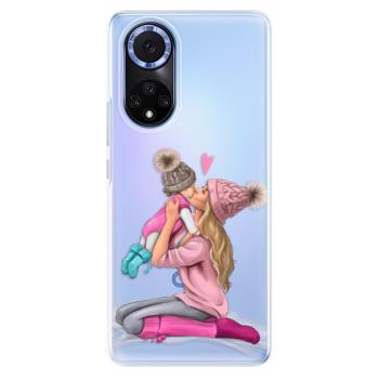 Odolné silikonové pouzdro iSaprio - Kissing Mom - Blond and Girl - Huawei Nova 9