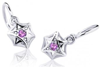 Cutie Jewellery Dětské náušnice z bílého zlata C2209-10-X-2 fialová