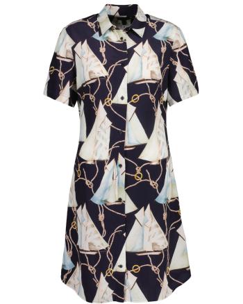 ŠATY GANT REG SAILING PRINT SHIRT DRESS EVENING BLUE