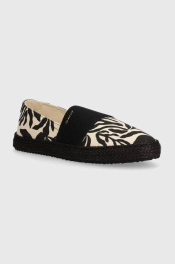 Espadrilky Gant Raffiaville černá barva, 28569608.G039