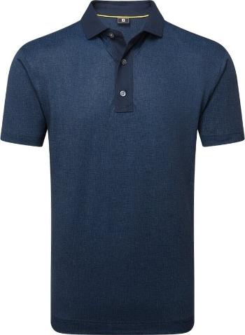 Footjoy Etched Texture Print Lisle Mens Navy M Polo košile