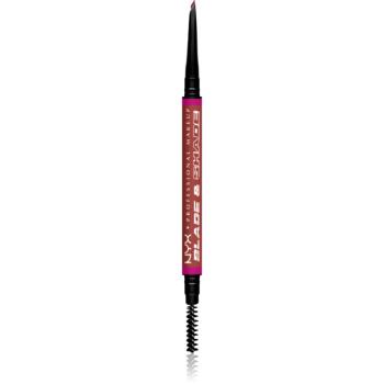 NYX Professional Makeup Blade & Shade tužka na obočí s kartáčkem odstín 06 Rich Auburn g