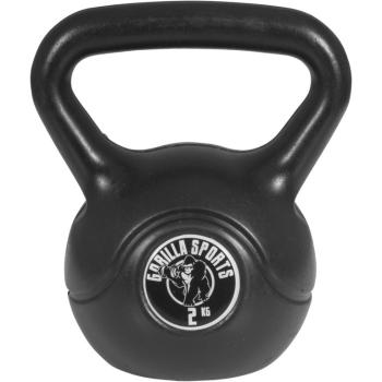 Gorilla Sports kettlebell činka, plast, černá, 2 kg