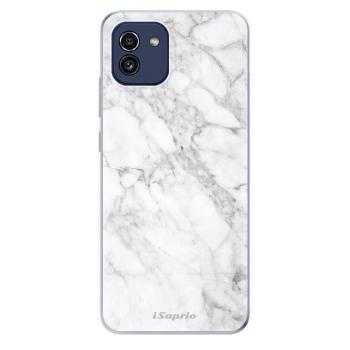 Odolné silikonové pouzdro iSaprio - SilverMarble 14 - Samsung Galaxy A03