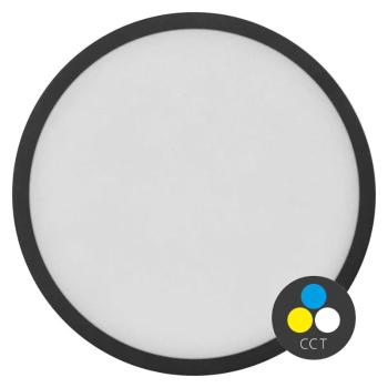 EMOS Černý přisazený LED panel s tenkým rámečkem kulatý 225mm 21W CCT Premium ZM5343