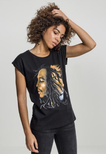 Mr. Tee Ladies Bob Marley Lion Face Tee black - M