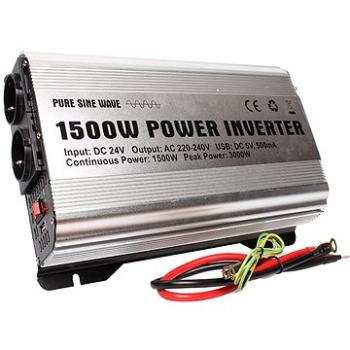 Menič napätia 24 V/230 V 1500 W, čistá sínusoida (4420072)