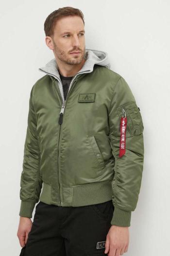 Bunda Alpha Industries MA-1 D-Tec 183110 01 pánská, zelená barva, přechodná