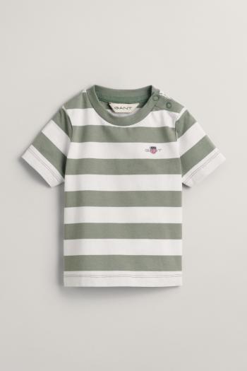 TRIČKO GANT STRIPED SHIELD SS T-SHIRT MUTED GREEN