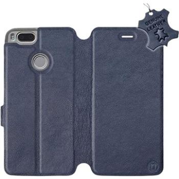 Flip pouzdro na mobil Xiaomi Mi A1 - Modré - kožené -   Blue Leather (5903226521654)