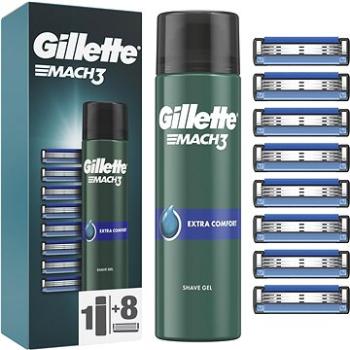 GILLETTE Mach3 8 ks + Gel 200 ml  (7702018610402)