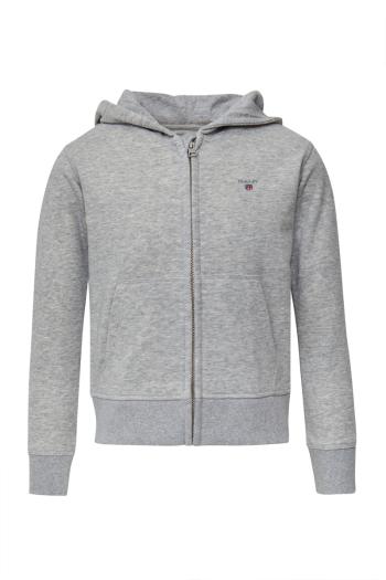 MIKINA GANT THE ORIGINAL FULL ZIP SWEAT HOODIE LIGHT GREY MELANGE