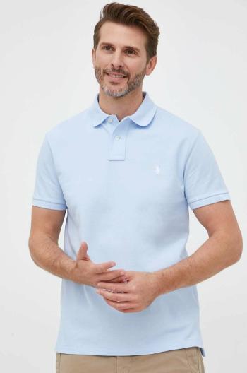 Bavlněné polo tričko Ralph Lauren tyrkysová barva, 710782592