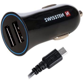 Swissten adaptér 2.4A + kabel micro USB 1.5m (20110900)