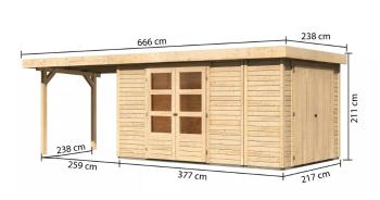 Dřevěný zahradní domek RETOLA 6 Lanitplast 636 cm